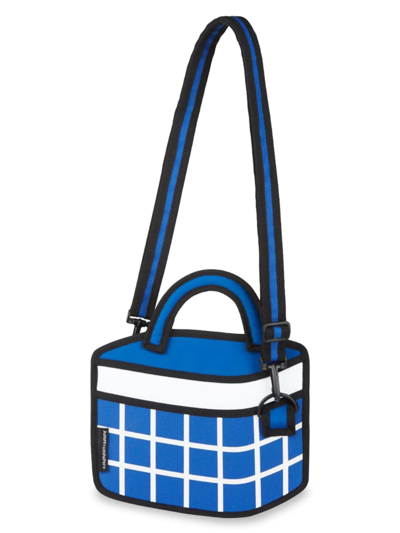 Jump From Paper Checkered Handbag In Blue