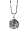 David Yurman Men's Sterling Silver & 18k Yellow Gold Zodiac Amulet Enhancer In Aquarius