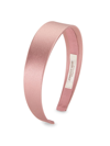 Jennifer Behr Lydia Satin Headband In Dusty Rose