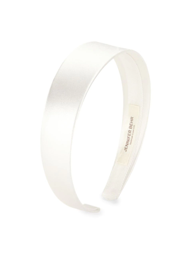 Jennifer Behr Lydia Satin Headband In Cream