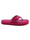 Gia Borghini Leather Thong Sandals In Orchid Pink