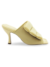 Gia Borghini Selva Quilted Mules In Butter Yellow