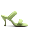 Gia Borghini Women's Gia X Pernille Perni 03 Two-strap Padded Leather Sandals In Acid Green