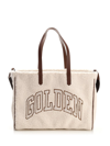 GOLDEN GOOSE GOLDEN GOOSE DELUXE BRAND LOGO EMBROIDERED FLEECE TOTE BAG