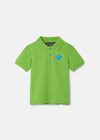 Versace , Medusa Embroidered Baby Polo Shirt, Lime, 3-6m In Lime