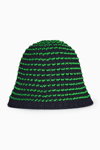 Cos Crochet Bucket Hat In Green