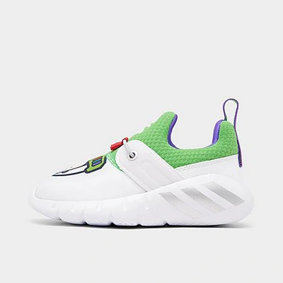 Adidas Originals Babies' Adidas Kids' Toddler X Disney Pixar Buzz Lightyear Rapidazen Slip-on Casual Shoes In Cloud White/semi Solar Lime/active Purple