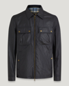 Belstaff Tour Waxed Cotton Jacket In Dark Navy