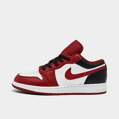 Nike Jordan Big Kids' Air Retro 1 Low Casual Shoes In White/gym Red/black