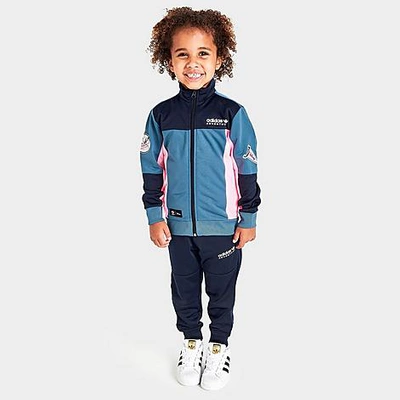 Adidas Originals Babies' Adidas Infant Originals Disney Mickey And Friends Tracksuit In Altered Blue/beam Pink/legend Ink