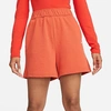 Nike Women's  Sportswear Jersey Shorts In Mantra Orange/white