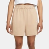 Nike Women's  Sportswear Jersey Shorts In Hemp/white