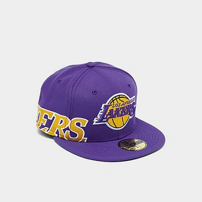 New Era Los Angeles Lakers Nba Side Split 59fifty Fitted Hat In Purple