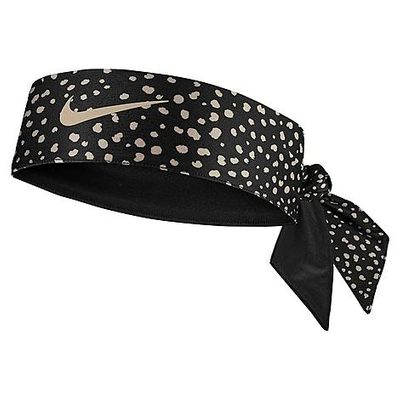 Nike Dri-fit Reversible Printed Head Tie In Brown