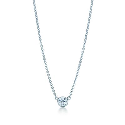 Tiffany & Co Elsa Peretti® Diamonds By The Yard® Single Diamond Pendant In Diamonds/platinum