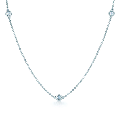 Tiffany & Co Elsa Peretti® Diamonds By The Yard® Necklace In Sterling Silver