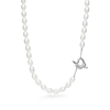 TIFFANY & CO ELSA PERETTI® OPEN HEART FRESHWATER CULTURED PEARL NECKLACE IN STERLING SILVER