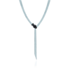 TIFFANY & CO ELSA PERETTI® SNAKE NECKLACE IN STERLING SILVER MESH WITH BLACK JADE