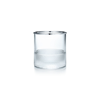 TIFFANY & CO DIAMOND POINT ICE BUCKET IN CRYSTAL GLASS AND STERLING SILVER