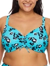 Elomi Plus Size Kotiya Crop Underwire Bikini Top In Lagoon