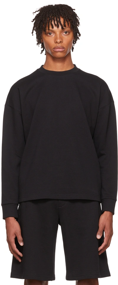 The Row Ssense Exclusive Black Ezan Sweater In Black