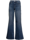 Frame Denim Le Slim Canals Raw After Palazzo Jean In Blu