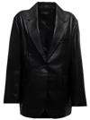 Arma Single-breasted Lambskin Blazer In Black