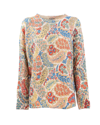 Etro Abstract-print Long-sleeve Jumper In Bianco