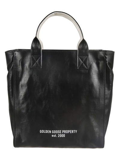 Golden Goose California Golden Shopper Bag In Black