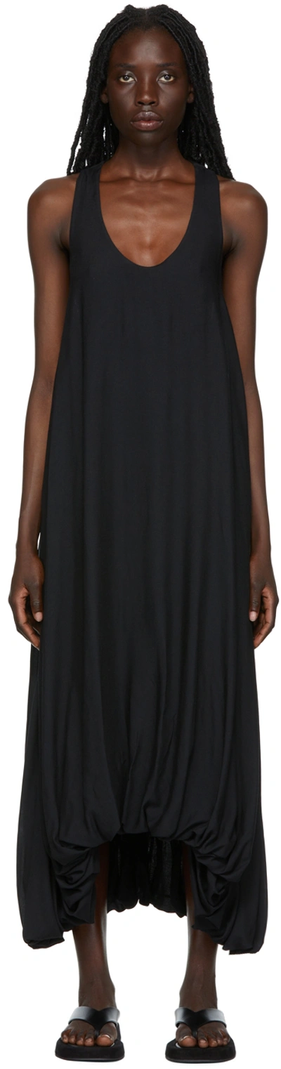 The Row Ssense Exclusive Black Copo Maxi Dress