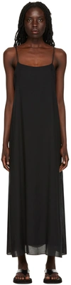 The Row Ssense Exclusive Black Kula Maxi Dress In Black