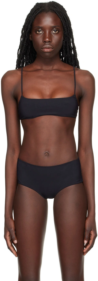 The Row Ssense Exclusive Black Flori Bikini Top