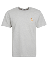 Maison Kitsuné Chillax Fox Patch Classic T-shirt In Grey Mélange