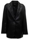 Arma Single-breasted Lambskin Blazer In Black