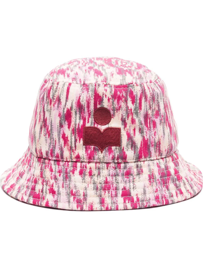 Isabel Marant Haley Printed Cotton Bucket Hat In Raspberry