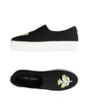 Opening Ceremony Embroidered Platform Slip-on Sneakers In Black