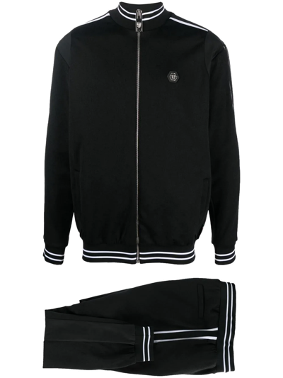 Philipp Plein Logo-plaque Tracksuit Set In Black