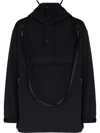 Burberry Logo-print Oversized Windbreaker In Black