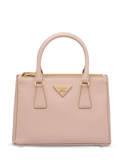Prada Small Galleria Leather Tote Bag In Pink