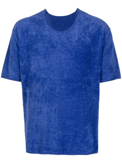 Dion Lee Terry Ribbed T-shirt In Blue