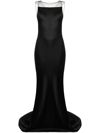 Maison Margiela Hammered Satin Gown Woman Black In Black