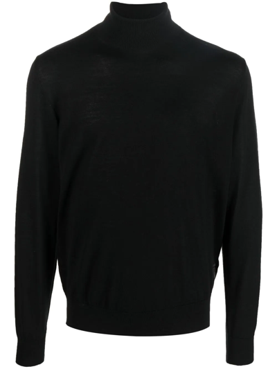 Dsquared2 Roll-neck Wool Jumper In Black