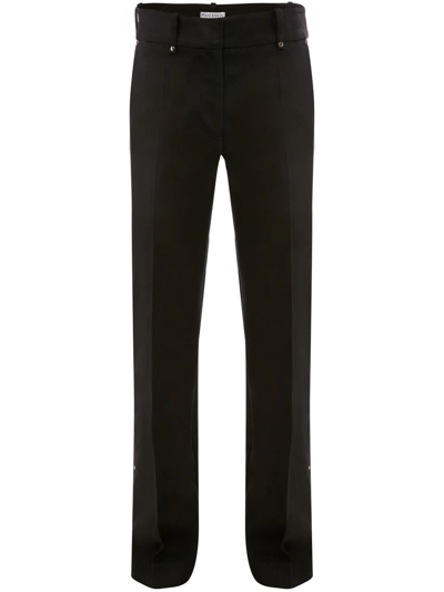 Jw Anderson Rivet Straight Leg Trousers In Black