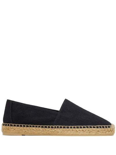 Saint Laurent Perseo Twill Espadrilles In Black