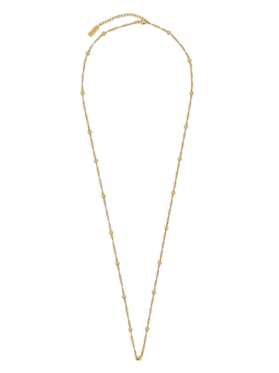 Saint Laurent Long Collier Chain Necklace In Gold