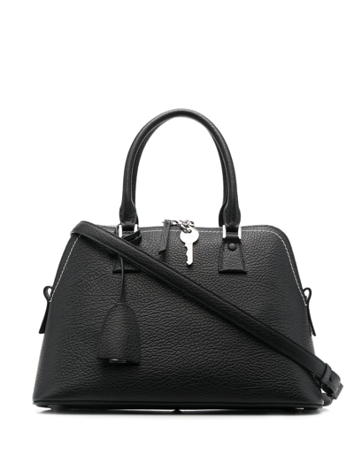 Maison Margiela 5ac Zip Leather Top-handle Bag In Black