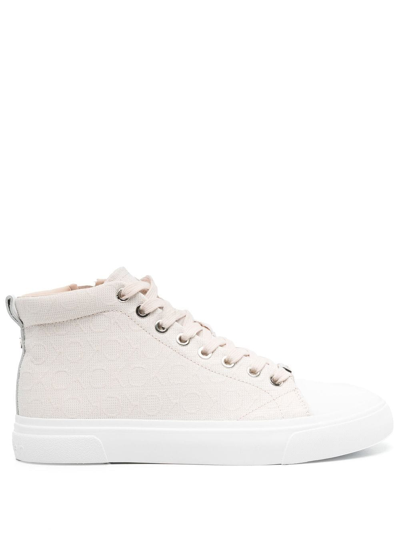 Calvin Klein Vulc High-top Trainers In Nude