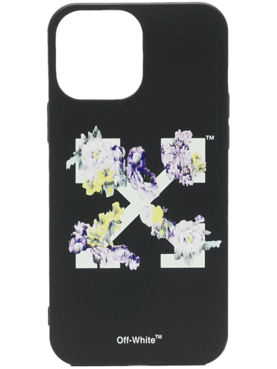 Off-white Flowers Arrow Iphone 13 Pro Max Cover In Black