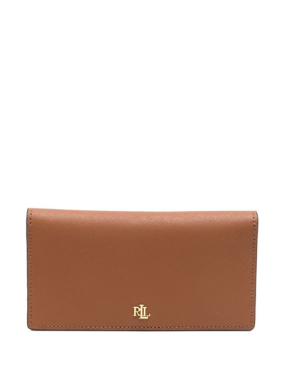 Lauren Ralph Lauren Medium Slim Bi-fold Wallet In Braun