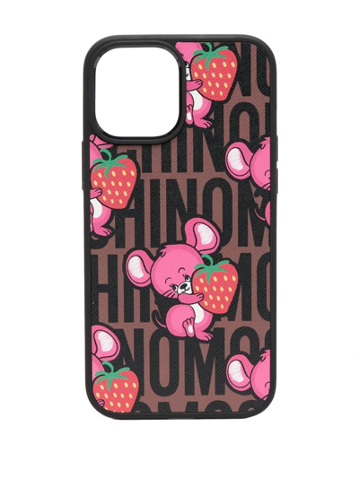 Moschino Iphone 12 Pro Max Log-print Case In Multicolor